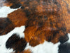 Light Brindle Tricolor Cowhide Rug , Size: X-Jumbo(XXL), Code: BR180