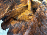 Light Brindle Tricolor Cowhide Rug , Size: X-Jumbo(XXL), Code: BR180