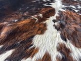 Exotic Tricolor Cowhide Rug , Size: X-Jumbo(XXL), Code: BR183