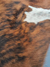 Light Brindle Tricolor Cowhide Rug , Size: Large(L), Code: AW28