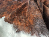Light Brindle Tricolor Cowhide Rug , Size: Large(L), Code: AW63