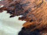 Light Brindle Tricolor Cowhide Rug , Size: Large(L), Code: AW63