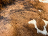 Light Brindle Tricolor Cowhide Rug , Size: Large(L), Code: AW102