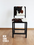 OXFORD | Customizable Cowhide & Black Metal Industrial Dining Chair