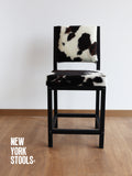 OXFORD | Customizable Cowhide & Black Metal Industrial Dining Chair