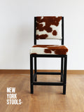 OXFORD | Customizable Cowhide & Black Metal Industrial Dining Chair