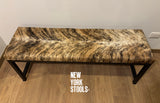 The London Cowhide Bench – Customizable Cowhide Color