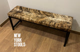 The London Cowhide Bench – Customizable Cowhide Color