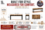 The London Cowhide Bench – Customizable Cowhide Color