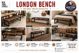 The London Cowhide Bench – Customizable Cowhide Color