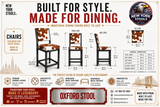 OXFORD | Customizable Cowhide & Black Metal Industrial Dining Chair