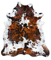 Tricolor Cowhide Rug | Hair on Cowhide Rug Tricolor | Luxury Cowhide Rug | Prime Brindle Tricolor Cowhide Rug