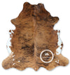 Light Brindle Tricolor Cowhide Rug , Size: Large(L), Code: AW102