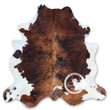Light Brindle Tricolor Cowhide Rug , Size: Large(L), Code: AW63