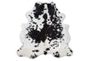 Black and White Cowhide Rug , Size: Large(L), Code: AW150