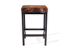 Dark Brindle Cowhide Manhattan Stool | Cowhide Counter Stool | Luxury Cowhide Bar Stool | Rectangular Cushion | Height: Large