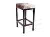 Salt & Pepper Brown Cowhide Manhattan Stool | Cowhide Counter Stool | Luxury Cowhide Bar Stool | Rectangular Cushion | Height: Large