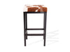 Brown & White Cowhide Manhattan Stool | Cowhide Counter Stool | Luxury Cowhide Bar Stool | Rectangular Cushion | Height: Extra Large
