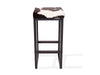Black & White Cowhide Brooklyn Stool | Cowhide Counter Stool | Luxury Cowhide Bar Stool | Square Cushion | Height: Extra Large