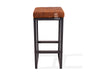 Brown Cowhide Brooklyn Stool | Cowhide Counter Stool | Luxury Cowhide Bar Stool | Square Cushion | Height: Extra Large
