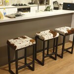 Cowhide Soho Stool | Bespoke Modern Cowhide Bar Stool: Made-to-Order Height and Cowhide Color
