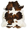 Tricolor Cowhide Rug , Size: Large (L), Code: K109