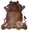 Light Brindle Tricolor Cowhide Rug , Size: Large (L), Code: I199