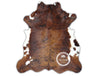Light Brindle Tricolor Cowhide Rug , Size: Large (L), Code: I199