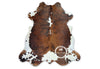 Tricolor Cowhide Rug , Size: Large (L), Code: H222