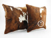 Pair Double Sided Tricolor Cowhide Pillow Cover (Set of 2 units) 15"x 15" or 20" x 20" or 24" x 24"