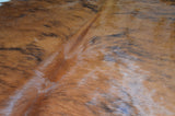 Light Brindle Tricolor Cowhide Rug , Size: Large (L), Code: C94