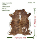 Tricolor Cowhide Rug , Size: Large (L), Code: I36