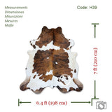 Tricolor Cowhide Rug , Size: Large (L), Code: H39