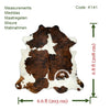 Tricolor Cowhide Rug , Size: Large (L), Code: K141