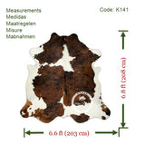 Tricolor Cowhide Rug , Size: Large (L), Code: K141