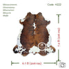 Tricolor Cowhide Rug , Size: Large (L), Code: H222