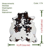Tricolor Cowhide Rug , Size: Large (L), Code: I174