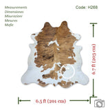 Tricolor Cowhide Rug , Size: Large (L), Code: H268