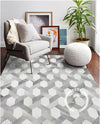 Patchwork Cowhide Rugs | Beautiful Patchwork Cowhide Rug Off White and Grey