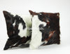 Pair Double Sided Tricolor Cowhide Pillow Cover (Set of 2 units) 15"x 15" or 20" x 20" or 24" x 24"