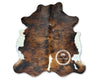 Light Brindle Tricolor Cowhide Rug , Size: Large (L), Code: w55
